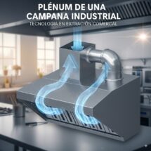Plénum de una campana extractora industrial: importancia en la ventilación de cocinas profesionales