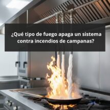 ¿Qué tipo de fuego apaga un sistema contra incendios de campanas?
