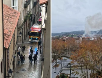 Evacuado un restaurante del Casco Vello de Ourense por un incendio en sus instalaciones. Relevancia de la seguridad en establecimientos hosteleros.