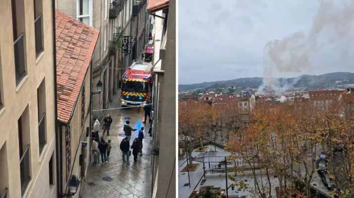 Evacuado un restaurante del Casco Vello de Ourense por un incendio en sus instalaciones. Relevancia de la seguridad en establecimientos hosteleros.
