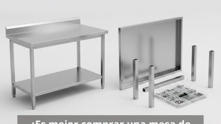 ¿Es mejor comprar una mesa de acero inoxidable montada o desmontada para un bar? Guía profesional para elegir la mesa de acero inoxidable ideal en hostelería.