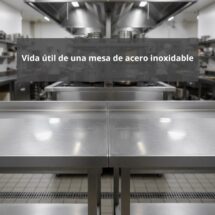Vida útil de una mesa de acero inoxidable. Durabilidad, mantenimiento y rentabilidad en entornos profesionales.