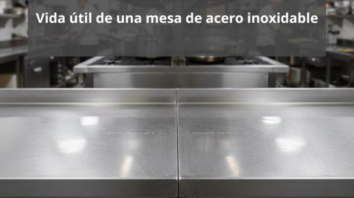 Vida útil de una mesa de acero inoxidable. Durabilidad, mantenimiento y rentabilidad en entornos profesionales.