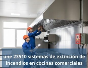 UNE 23510 sistemas de extinción de incendios en cocinas comerciales. Normativa técnica obligatoria para la protección